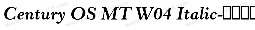 Century OS MT W04 Italic字体转换